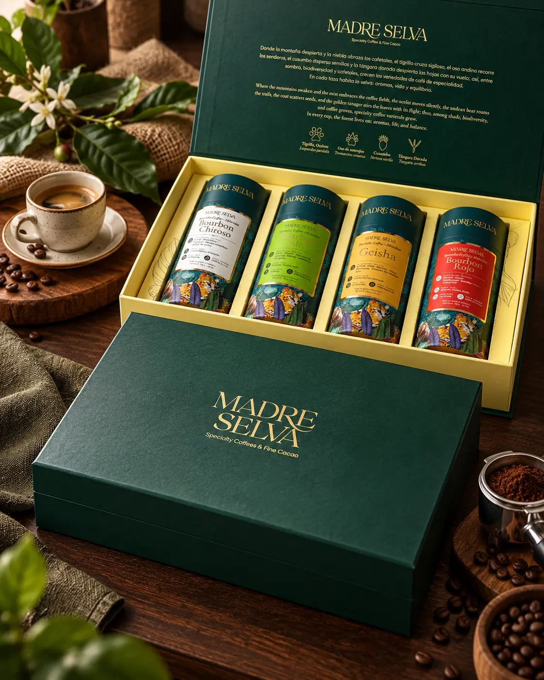 Presentación de cuatro cafés MINILUXURY